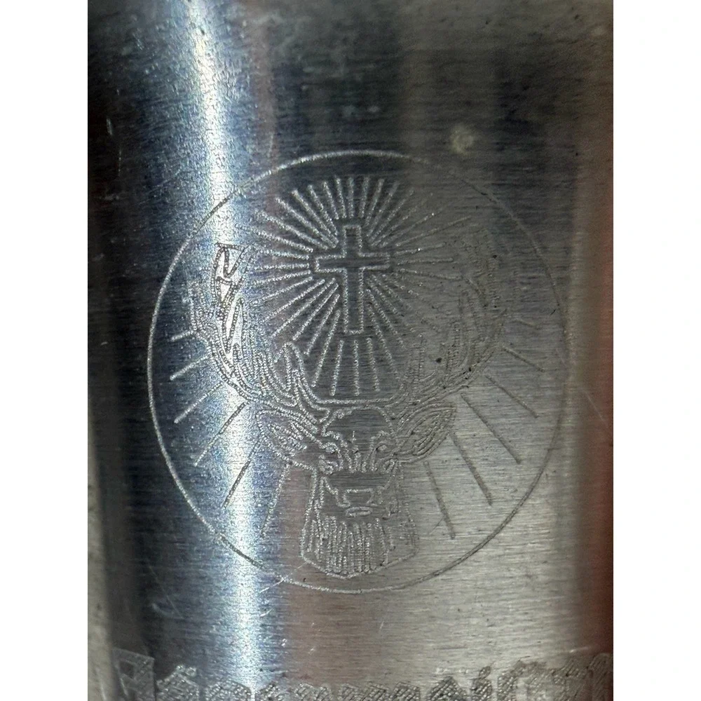 Jagermeister Pewter Stag Deer Head Shot Glass Jigger Rustic Lodge Barware